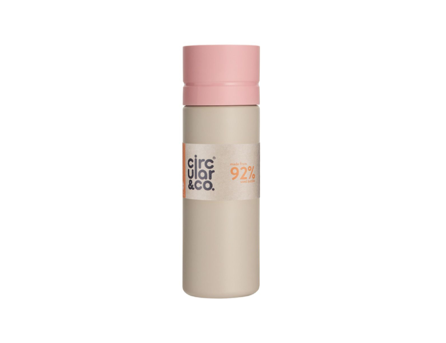 Circular Bottle 600 ml Crème Roze