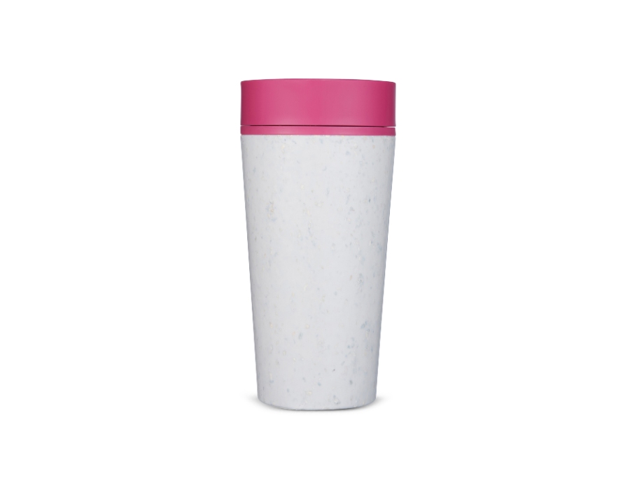 Koffiebeker - Circular Cup - Grijs/Roze - 340 ml