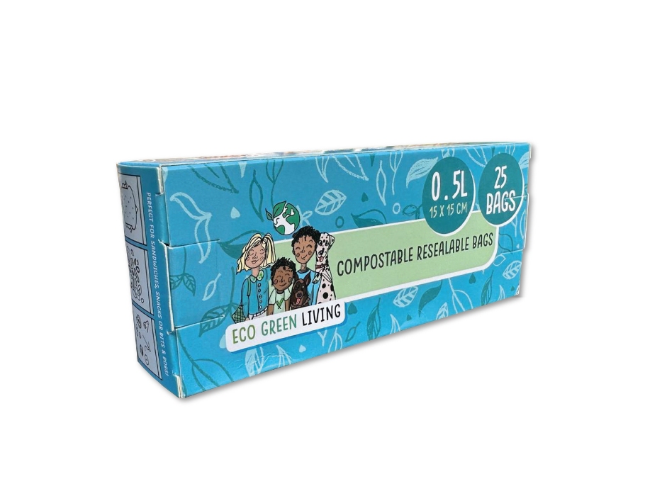 Composteerbare Hersluitbare Bewaarzakjes 0,5 liter - 15 stuks
