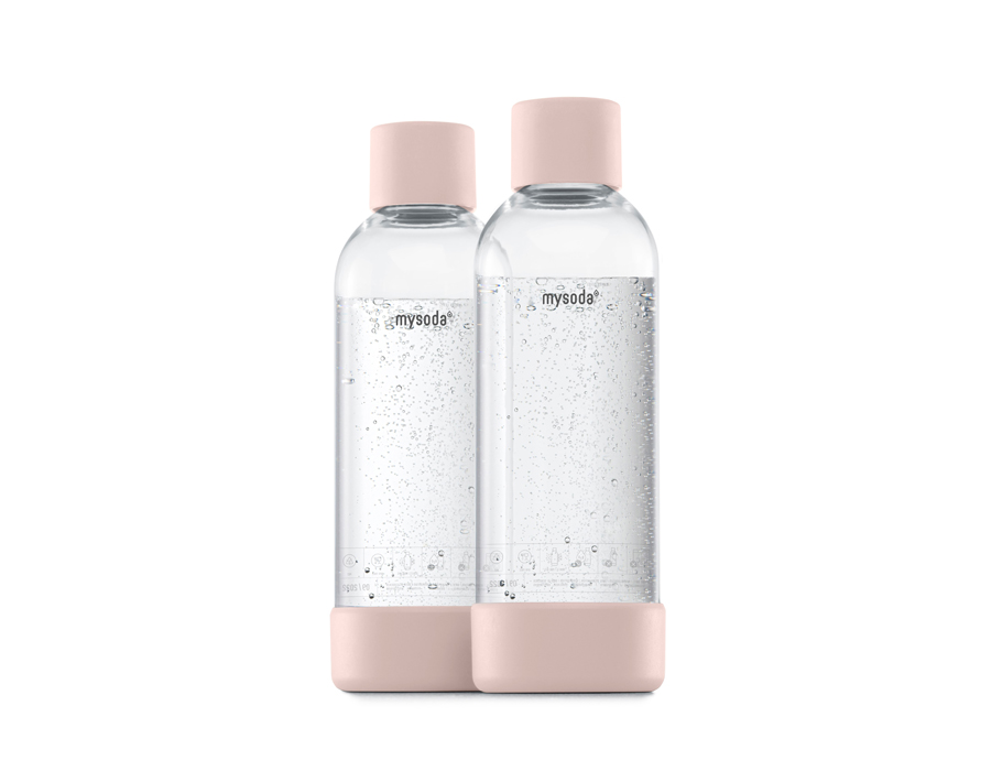 Literflessen voor soda maker - 2 stuks - Pink