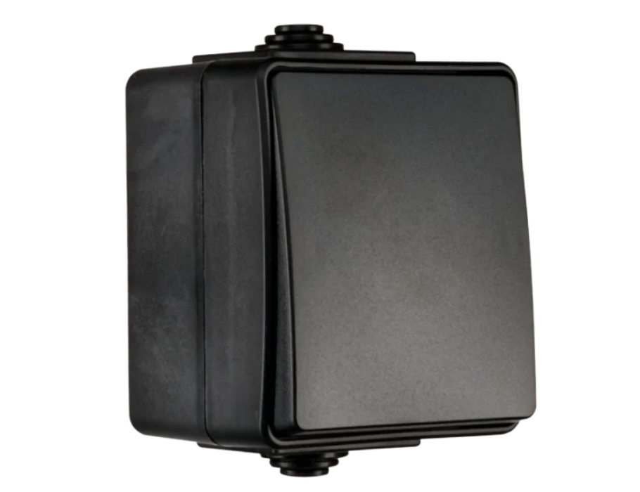 Wisselschakelaar - Opbouw - IP55 - Zwart