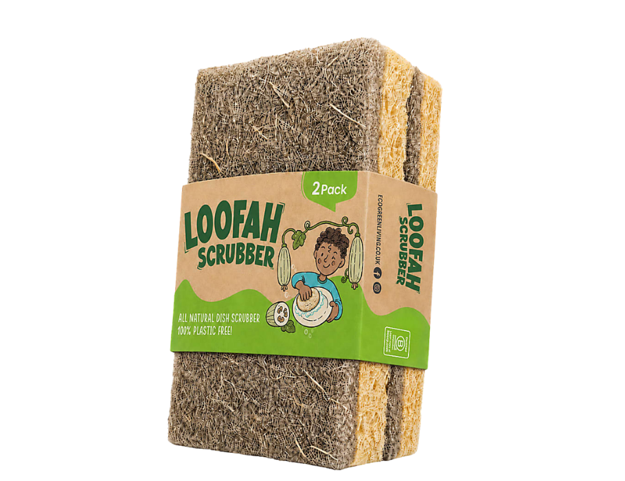 Loofah Houtpulp Spons (2 stuks)