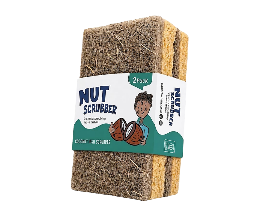Kokosnootschil Afwasspons (2 stuks)