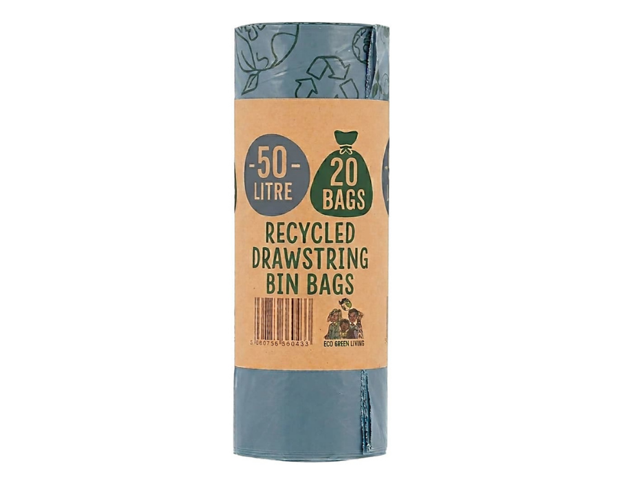 Gerecyclede Vuilniszakken met Trekkoord - 50L