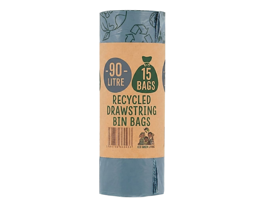 Gerecyclede Vuilniszakken met Trekkoord - 90L