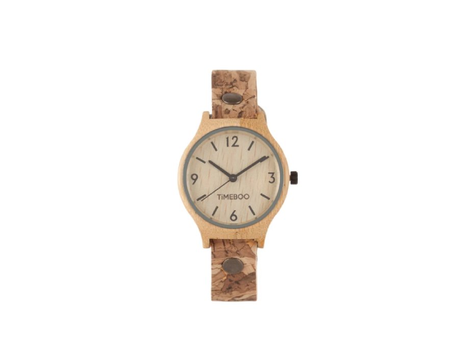 Horloge Twist Vegan Kurk Met Cijfers