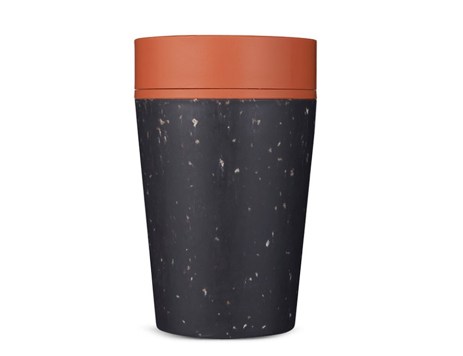 Koffiebeker - Circular Cup - Zwart/Oranje - 227 ml