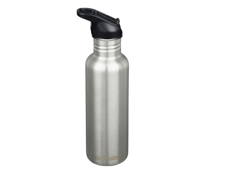 Drinkfles - Classic - Sportdop met flip - Brushed Stainless - 800 ml