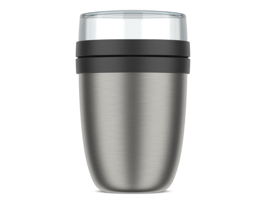 Lunchpot Ellipse - Geïsoleerd - Nordic Black - 500 ml + 200 ml