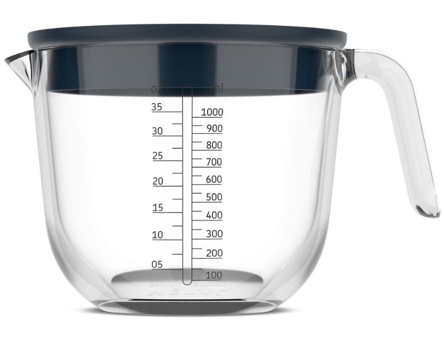 Maatbeker Met Deksel - Chef It - Navy - 1000ml