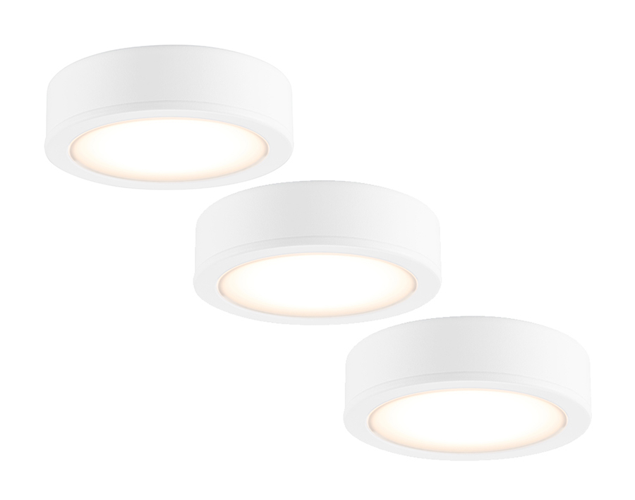 Keukenspot LED - set van 3 - 270 lm - IP20 - wit