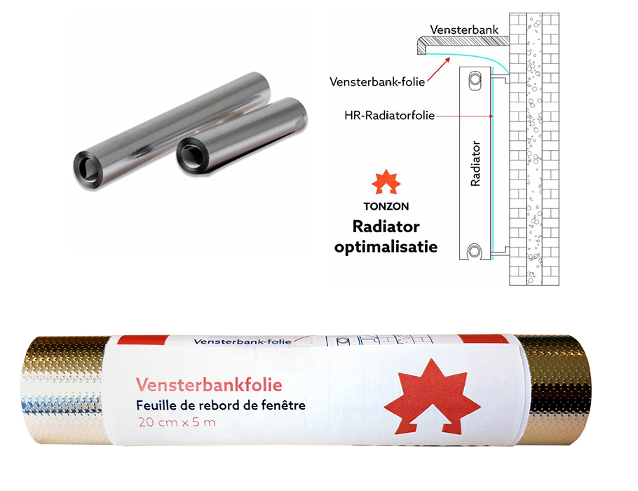 Vensterbankfolie - Wit/Zilver - 30cm x 5m
